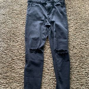 American Eagle Distressed Black Jeans